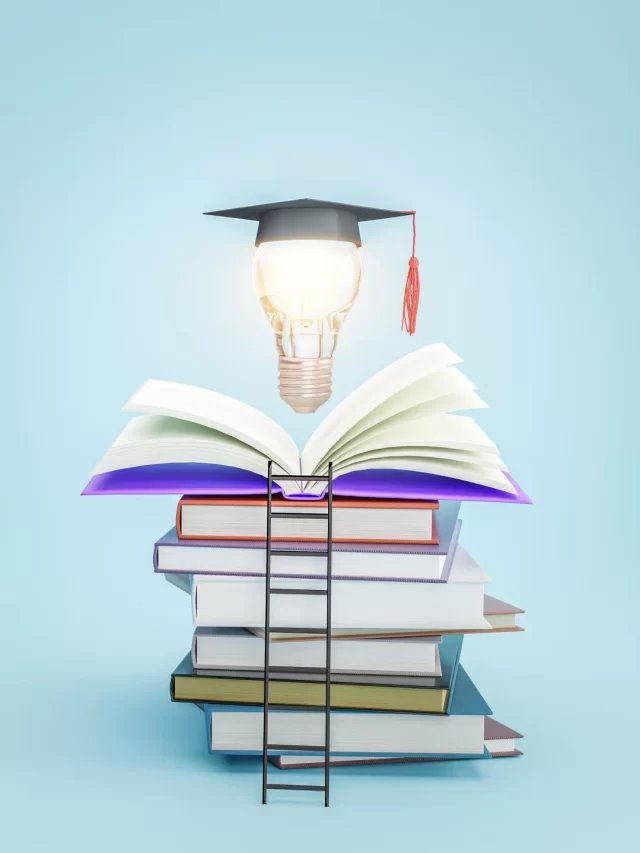 open-book-with-graduation-hat-light-bulb-education-learning-school-university-idea-concept-3d-illustration